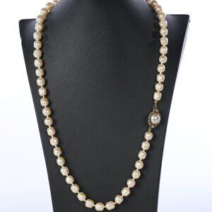 Vintage Chanel 1981 Single Strand Pearl Necklace